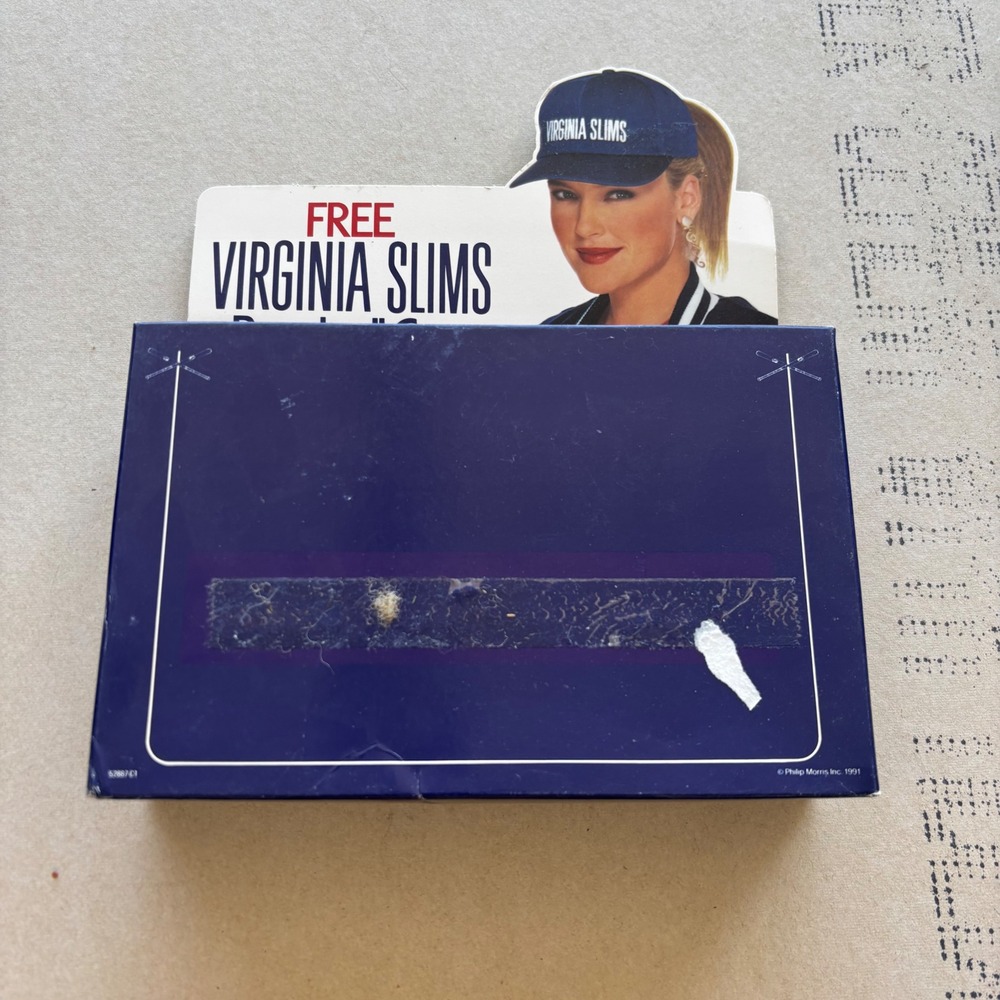 Vintage 90s Virginia Slims‎ Cigarette Advertising Display Box Baseball